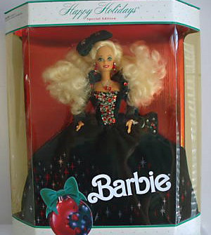 What are the values of Holiday Barbie dolls?