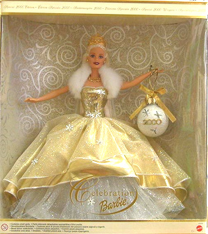 2000 celebration barbie christmas edition barbie