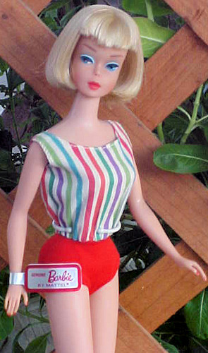 highlights american girl barbie in european swimsuit vintage
