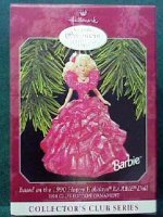 1998 1990 Happy Holidays Barbie Ornament