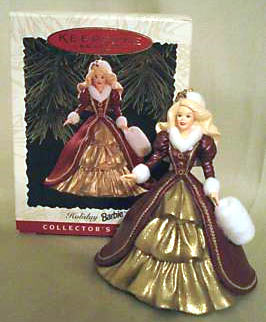 1996 holiday barbie ornament value