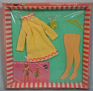 vintage barbie yellow dress