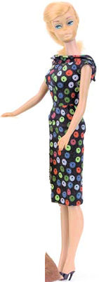 Vintage Barbie Apple Print Sheath Dress #917