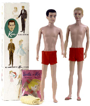 Vintage Ken Doll With Flocked Hair