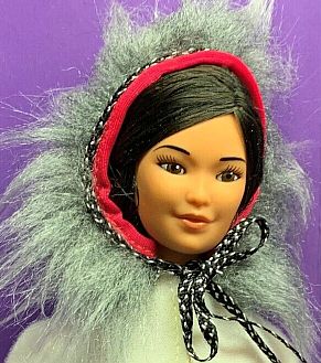 1981 Barbie Dolls Eskimo Face Closeup