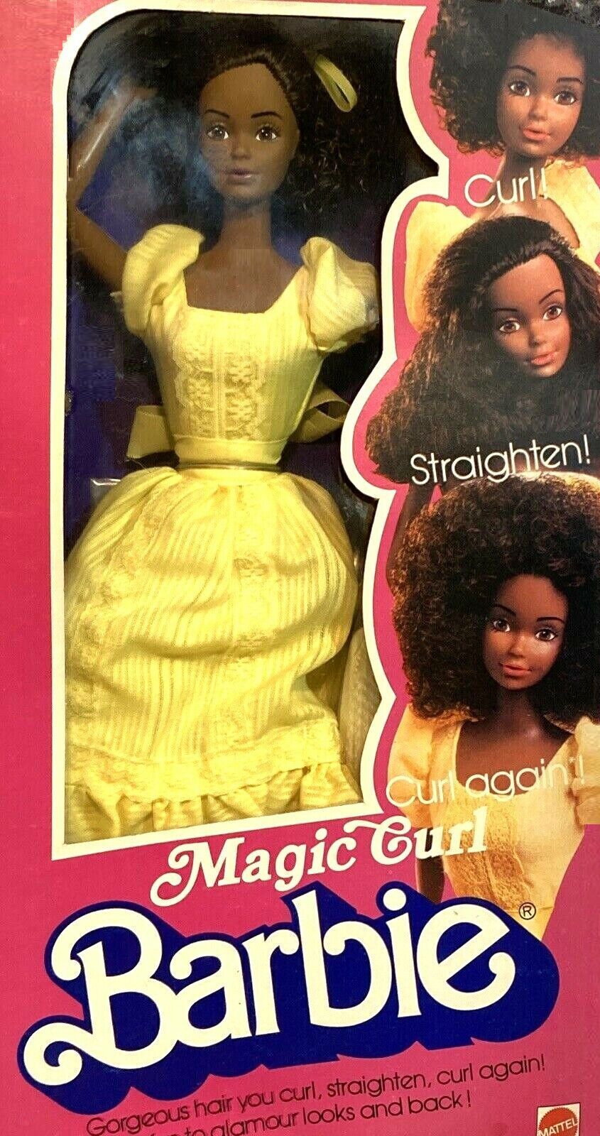 1981 Barbie Dolls Magic Curl Black Box