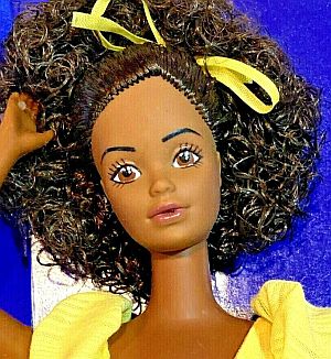 1981 Barbie Dolls Magic Curl Black Face