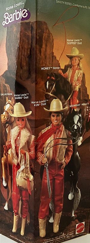 1982 Barbie Dolls Horse Lovin' Box Back