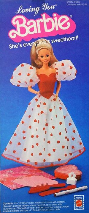 1983 Barbie Dolls Loving You Box Back