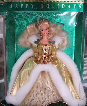 how much is the first holiday barbie worth