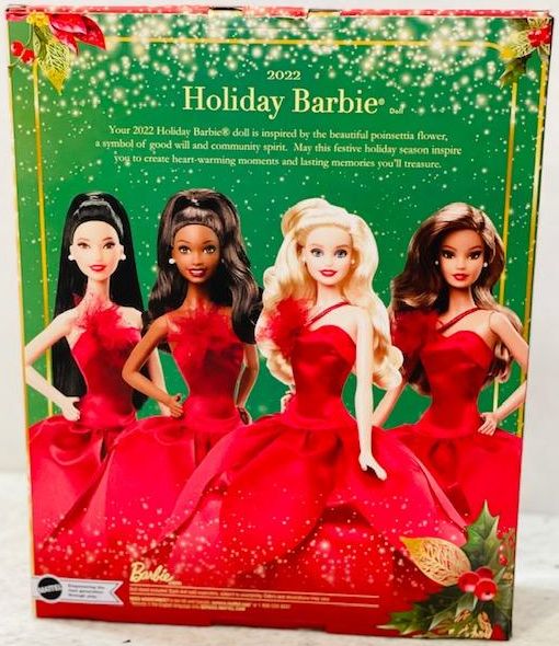 2022 Holiday Barbie Back Of The Box