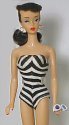 Vintage Barbie Black and White Swimsuit