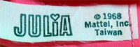 Julia Doll Clothes Tag