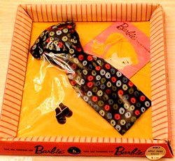 Vintage Barbie Apple Print Sheath Dress