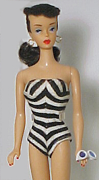 barbie striped swimsuit