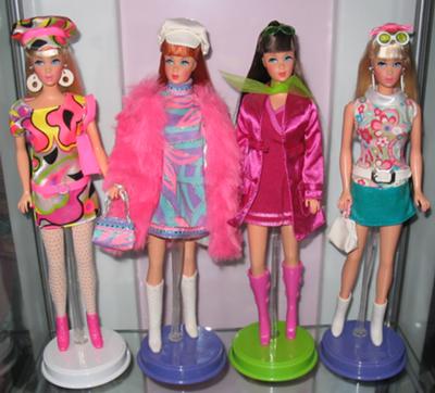 Mod Era Standard Barbies, Assorted mod Standard Barbies