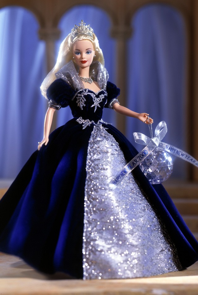 Millennium Barbie with sash and blue dress in box