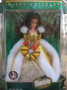 Barbie 1994 Happy Holidays 35th Anniversary Brunette