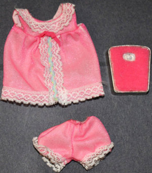 Skipper Pajamas Hot Pink Top Vintage Barbie Clothes Vintage 1970 Skipper Barbie Baby Doll Top