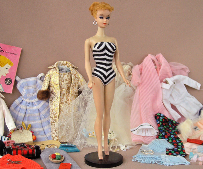 Vintage Barbie Doll and wardrobe