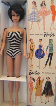 1961 Bubblecut Barbie in original box