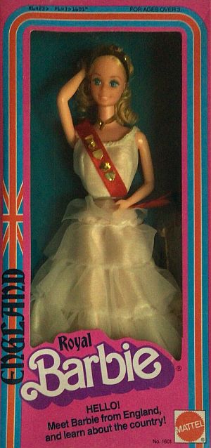 1980 Barbie Dolls International Series Royal Barbie Box