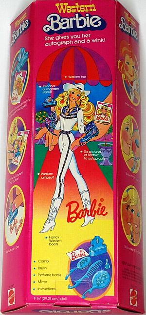 1980 Barbie Dolls Western Box Back
