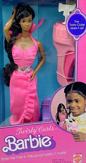 1982 Barbie Dolls Twirly Curls Black