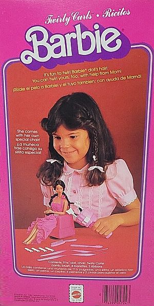 1982 Barbie Dolls Twirly Curls Hispanic Box Back