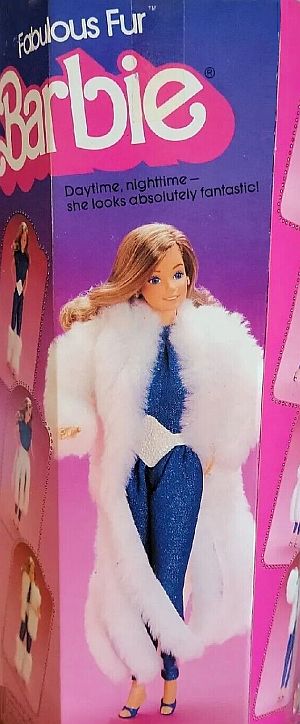 1983 Barbie Dolls Fabulous Fur Box Back