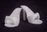 Vintage Barbie White Open Toe Shoes